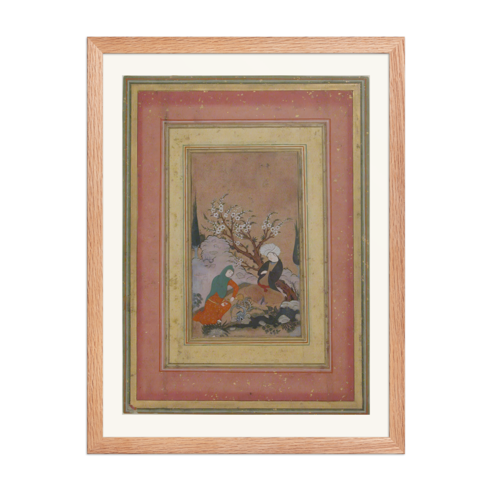 Lovers in a Landscape — Safavid Album Leaf — view 5