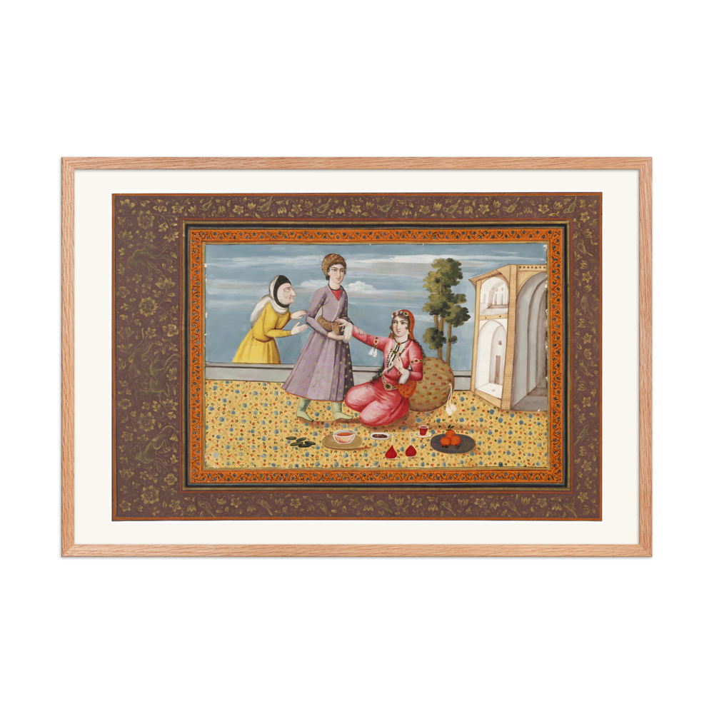 Siyavush in Sudaba's Chamber | Restored Persian Miniature — view 8