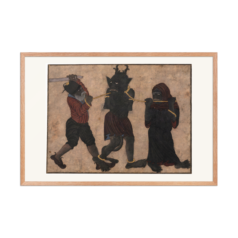 Demon in Chains — Timurid Album Leaf | Restored Persian Wall Art — view 8