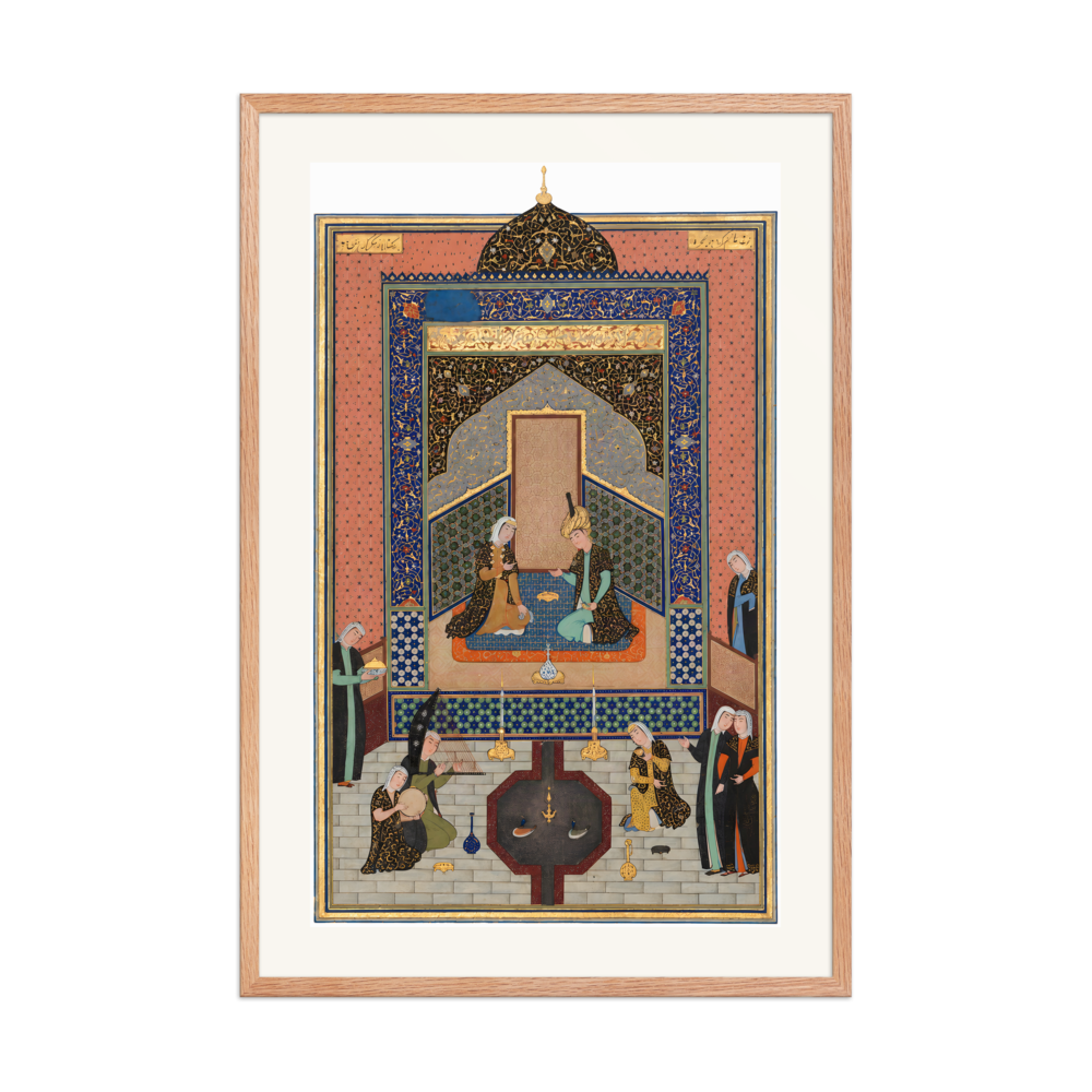 Bahram Gur in the Dark Palace on Saturday — Herat, 1525 | Restored Persian Wall Art — view 8