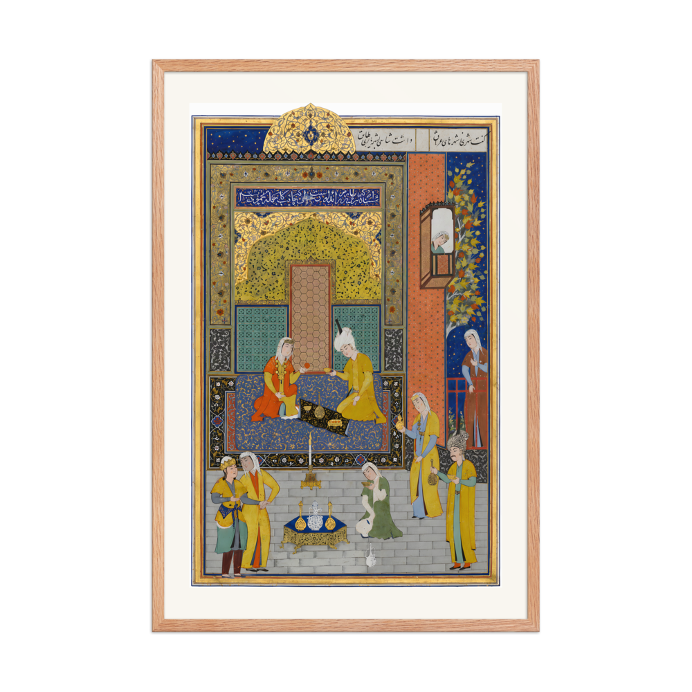 Bahram Gur in the Yellow Palace on Sunday — Herat, 1525 | Restored Persian Wall Art — view 8