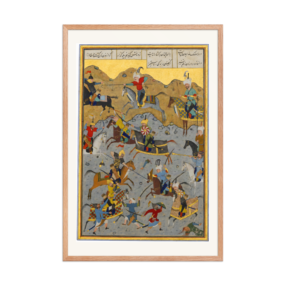 The Battle between Alexander and Darius — Herat, 1525 | Restored Persian Wall Art — view 8