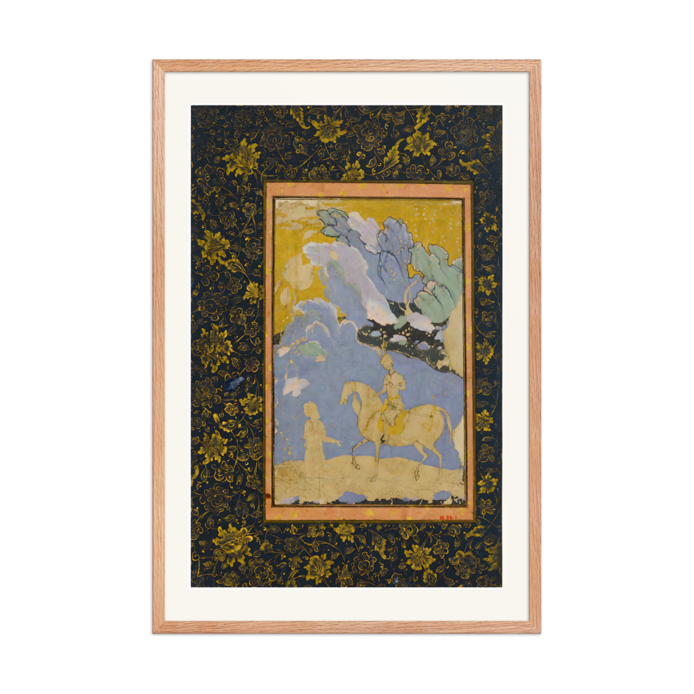 Meeting of a Prince and Poet — Tabriz | Restored Persian Wall Art — view 8