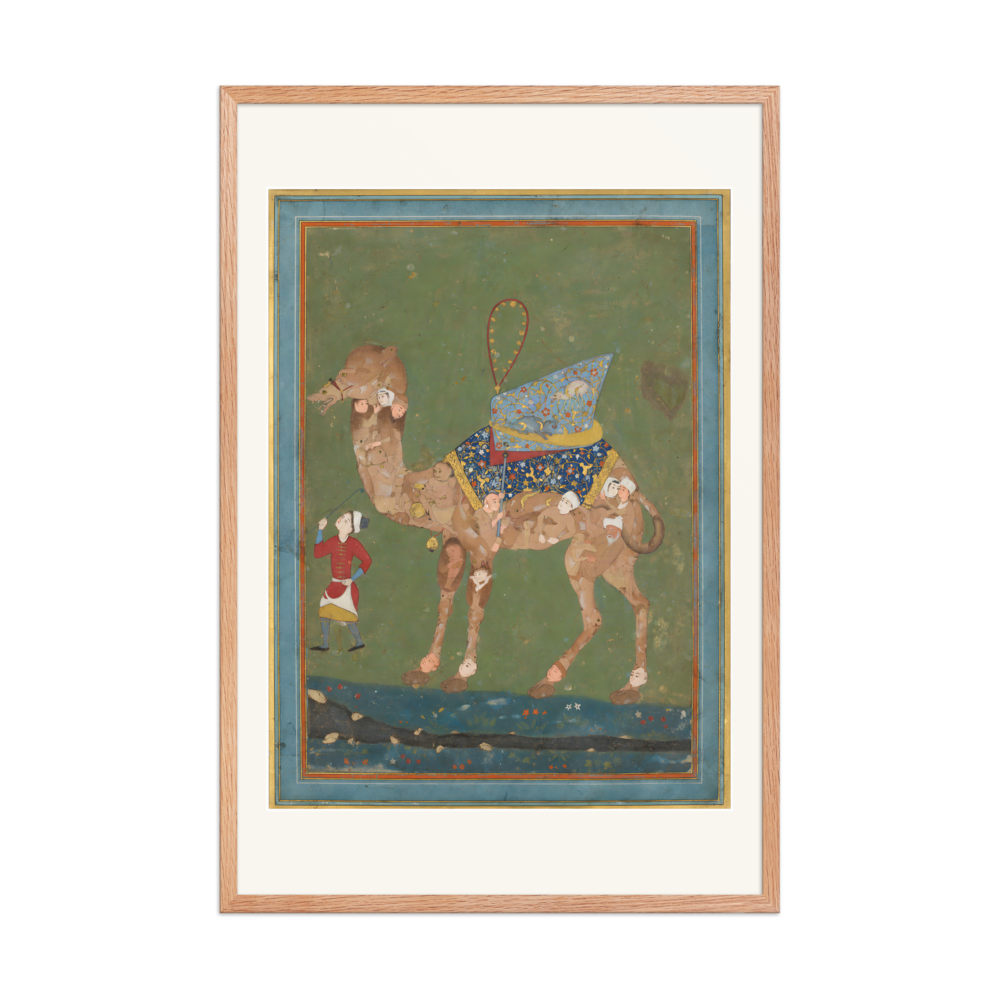 Composite Camel with Attendant — Khurasan | Restored Persian Wall Art — view 8