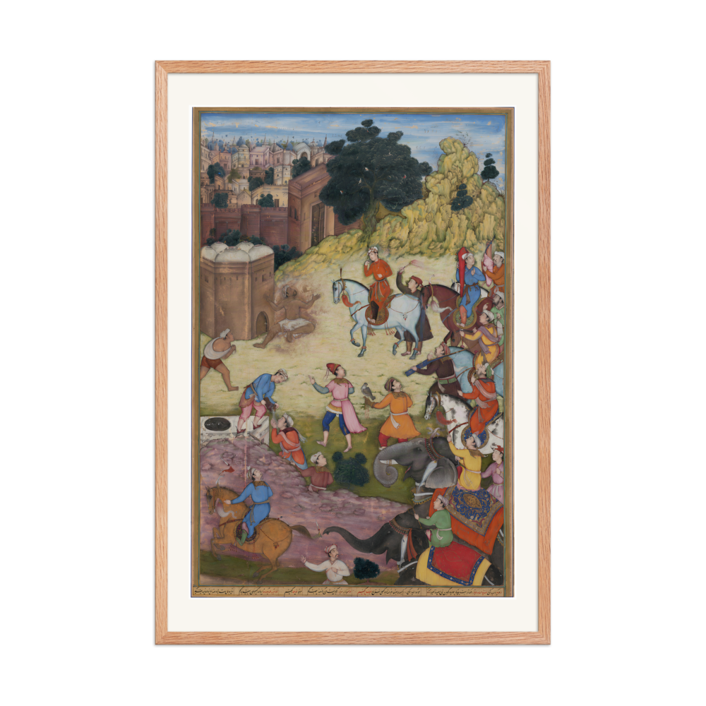 A Bathhouse Keeper Consumed by Passion — Khamsa, 1597 | Restored Persian Wall Art — view 8