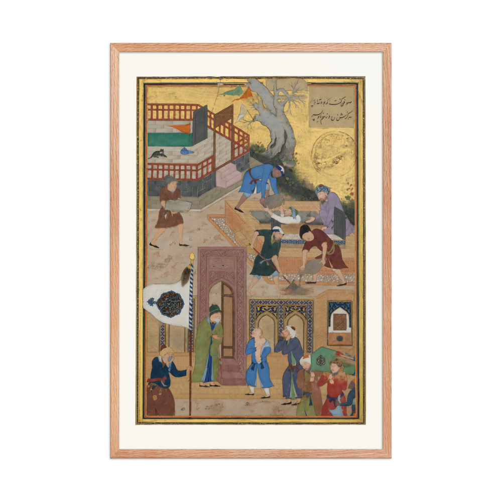 Funeral Procession — Mantiq al-Tayr, Herat | Restored Persian Wall Art — view 8