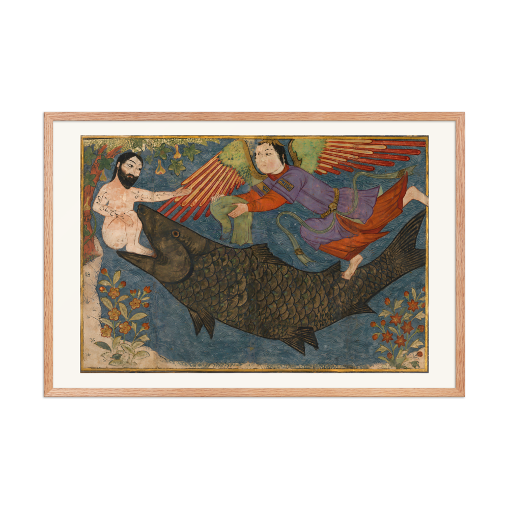 Jonah and the Whale — Ilkhanid Iran, about 1400 | Restored Persian Wall Art — view 8