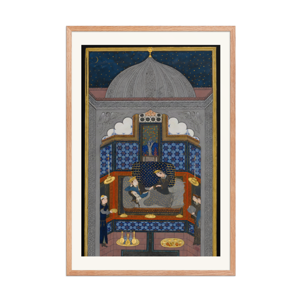 Bahram Gur in the Dark Palace — Khamsa of Nizami, Herat 1430 | Restored Persian Wall Art — view 8