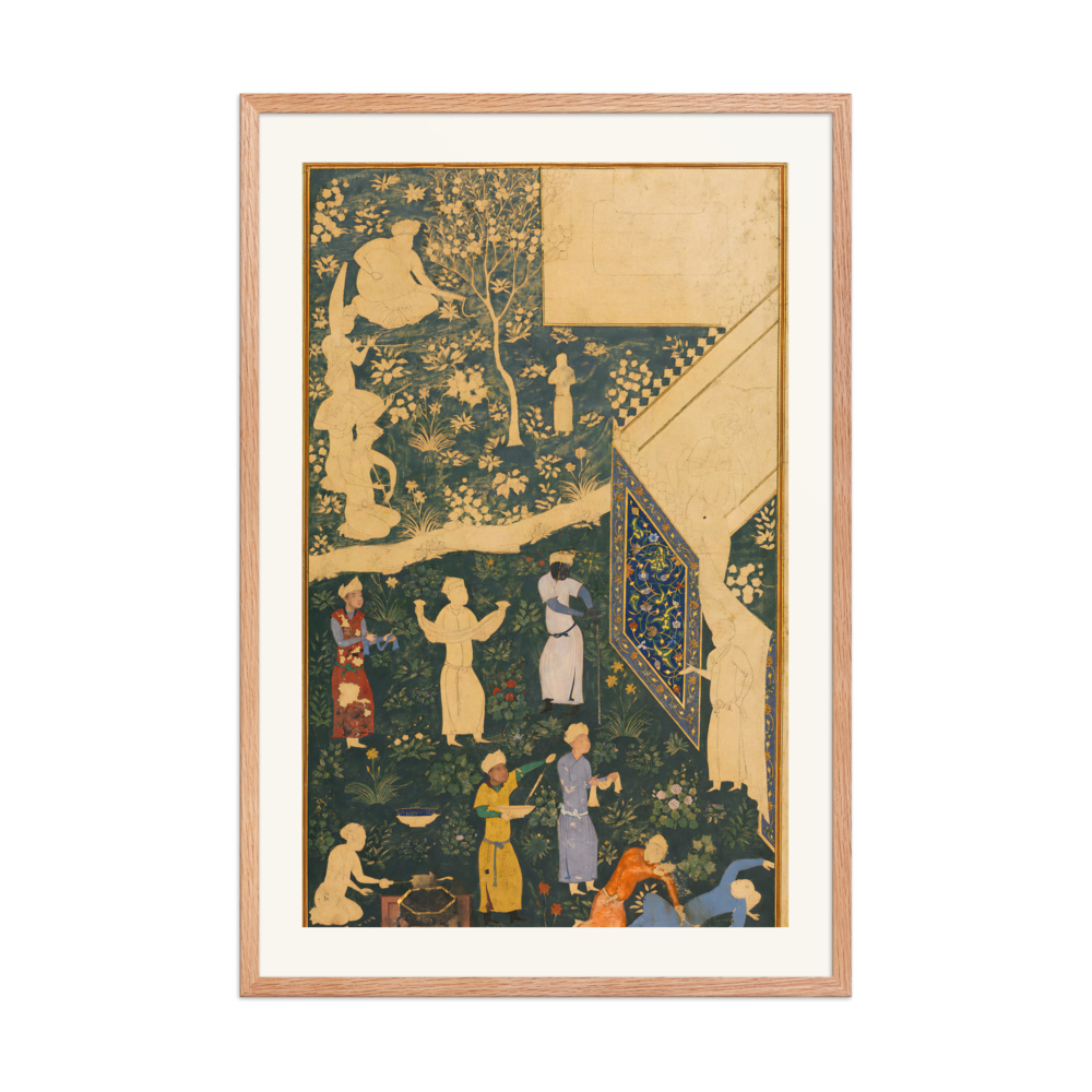 Outside a Royal Encampment — Timurid Herat, about 1485 | Restored Persian Wall Art — view 8