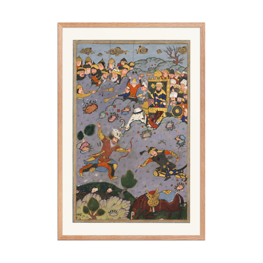 Rustam Shoots Ashkabus — Shiraz Shahnama | Restored Persian Wall Art — view 8