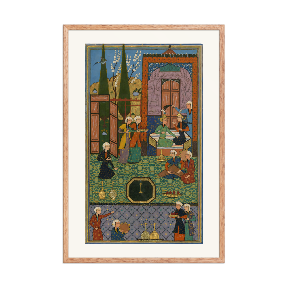 Khusraw and Shirin Enthroned — Khamsa of Nizami, 1528 — view 8