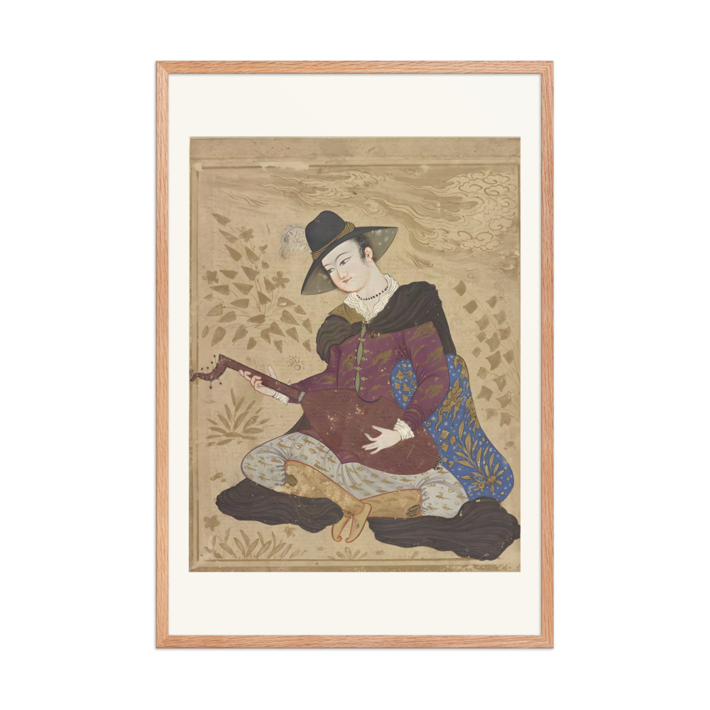 Young Man in European Dress Playing a Lute — view 8