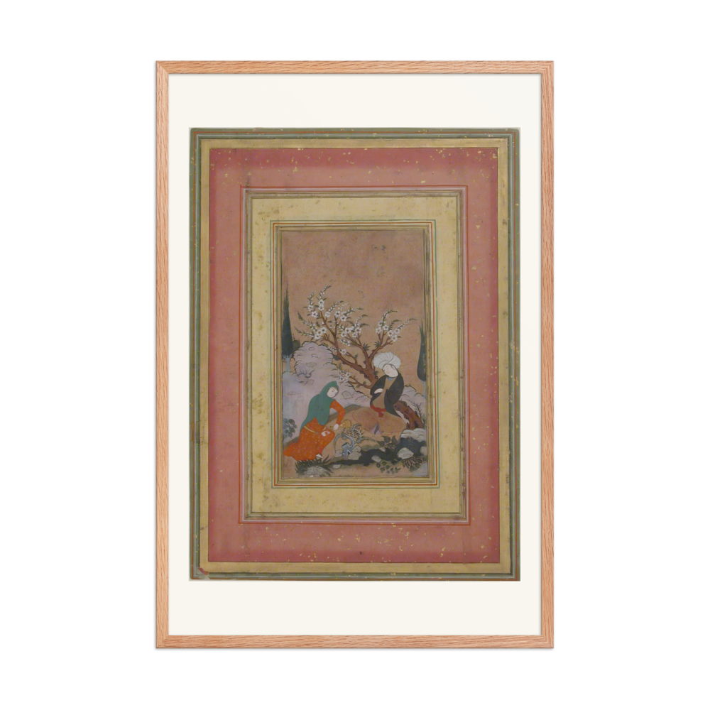Lovers in a Landscape — Safavid Album Leaf — view 8