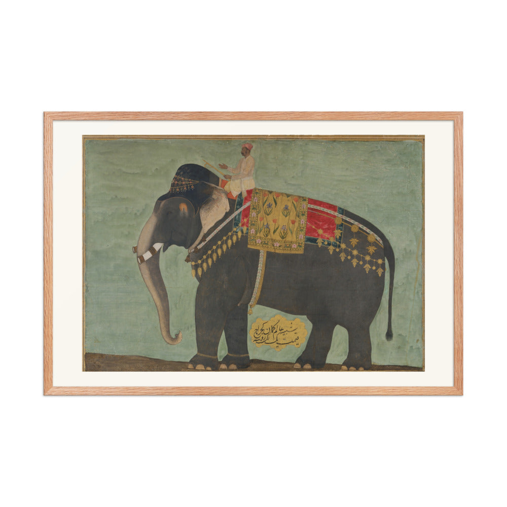Portrait of the Elephant 'Alam Guman | Restored Mughal Wall Art — view 13