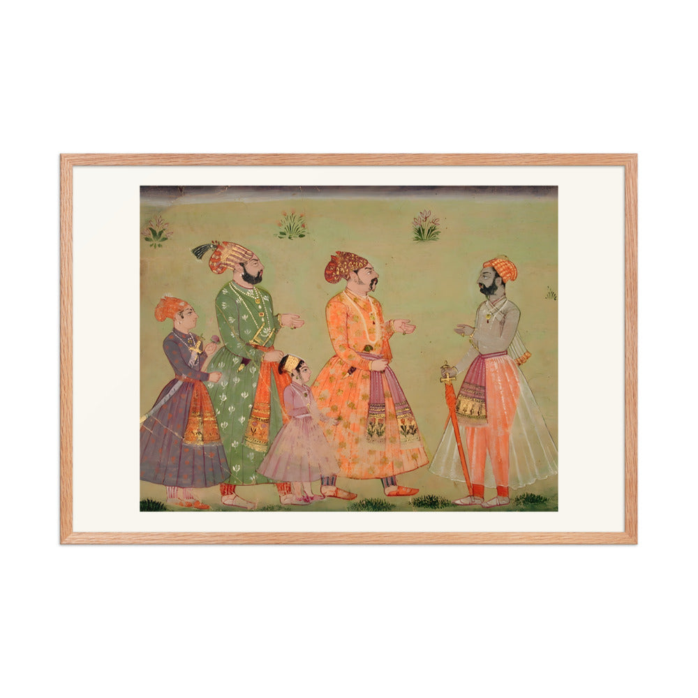 A raja with a small retinue is greeted by a sword-bearer — view 9