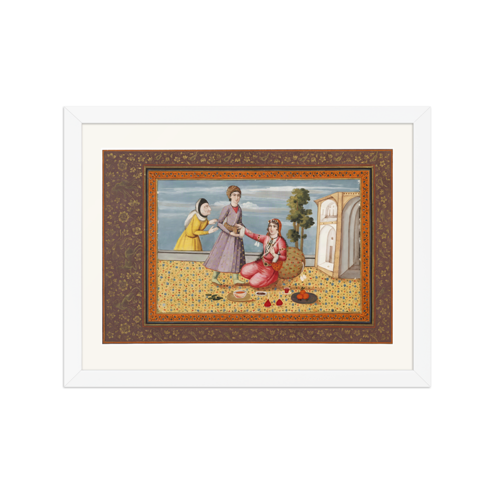Siyavush in Sudaba's Chamber | Restored Persian Miniature — view 3