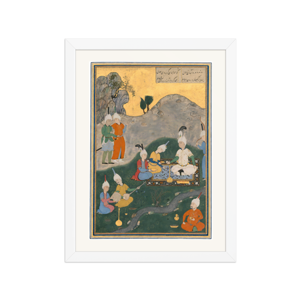 Alexander at a Banquet — Herat, 1525 | Restored Persian Wall Art — view 3