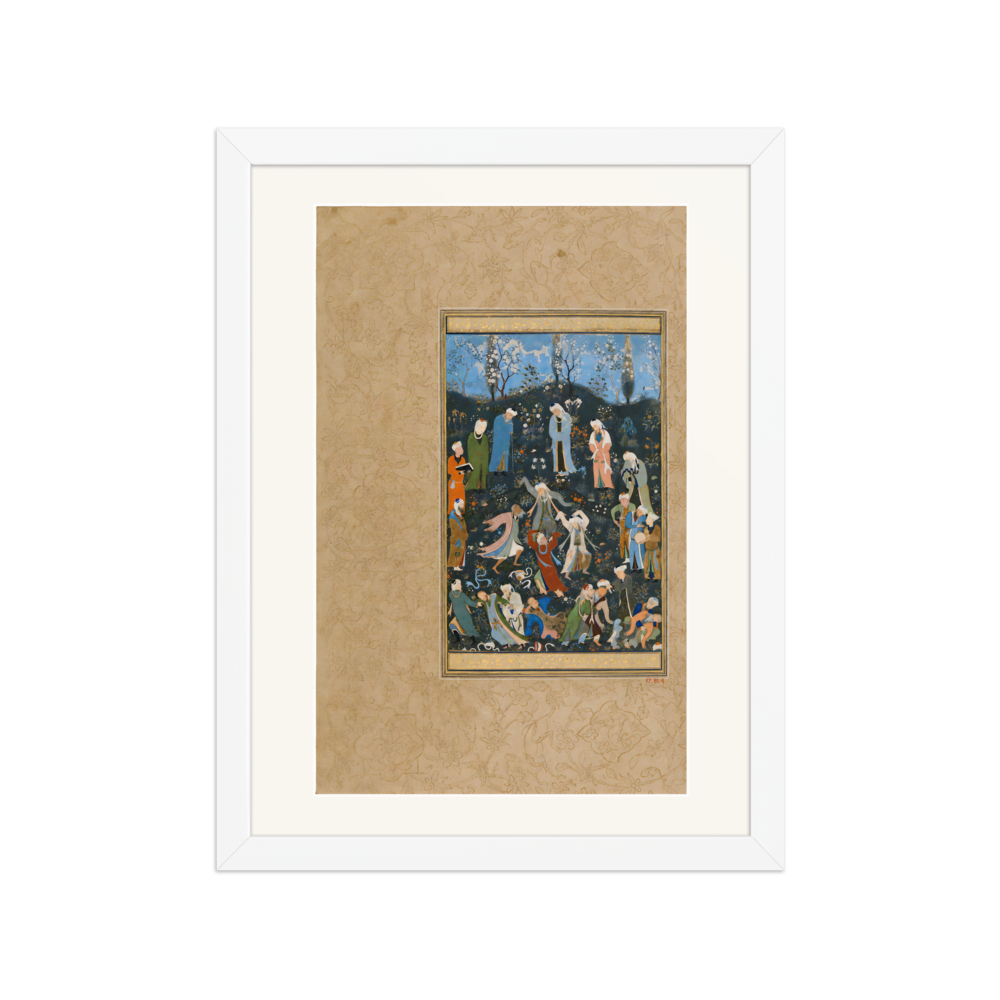 Dancing Dervishes — Divan of Hafiz, Herat | Restored Persian Wall Art — view 3