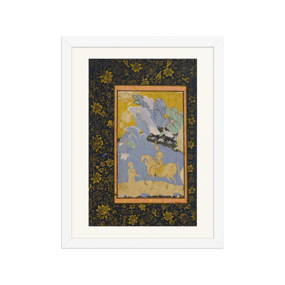 Meeting of a Prince and Poet — Tabriz | Restored Persian Wall Art — view 3