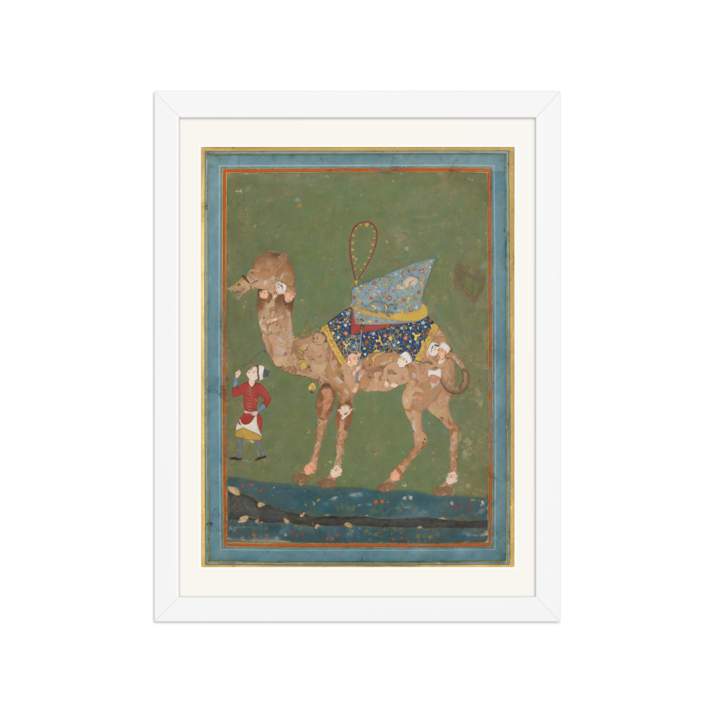 Composite Camel with Attendant — Khurasan | Restored Persian Wall Art — view 3