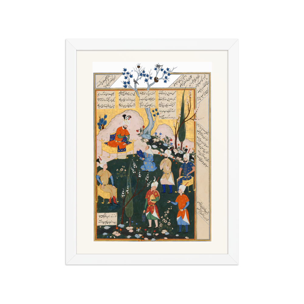 The Birth of Zal — Shahnama, 1576 | Restored Persian Wall Art — view 3