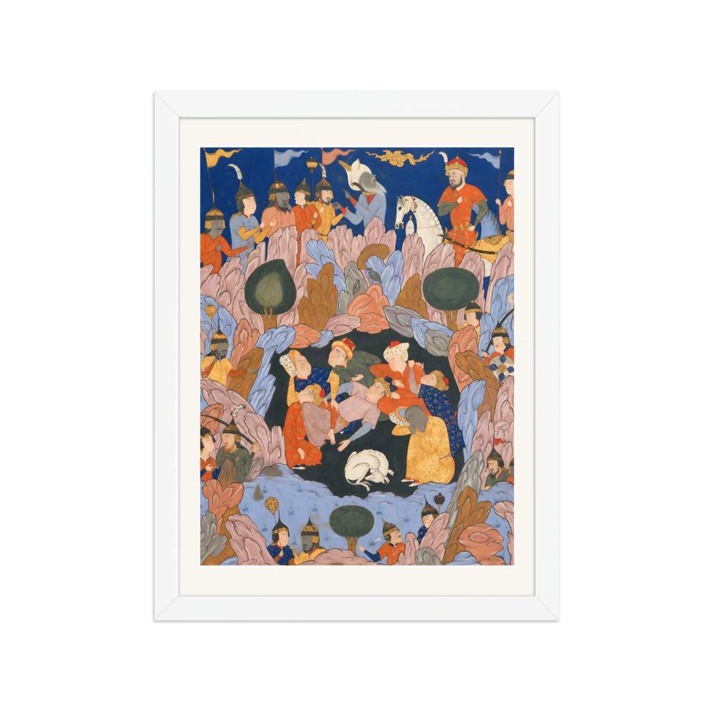 The Seven Sleepers of Ephesus — Falnama | Restored Persian Wall Art — view 3