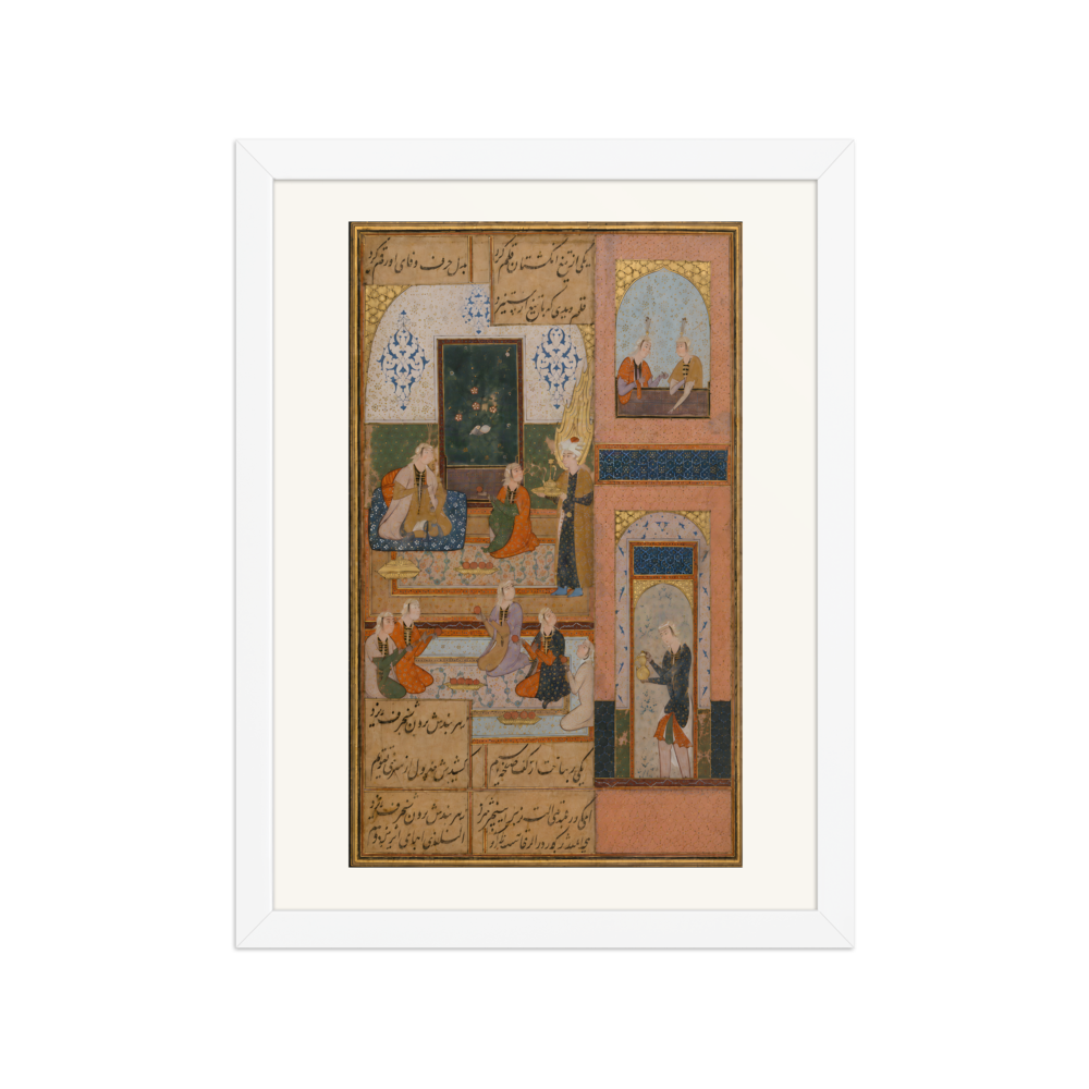 Yusuf Summoned to Zulaykha's Feast | Restored Persian Wall Art — view 3