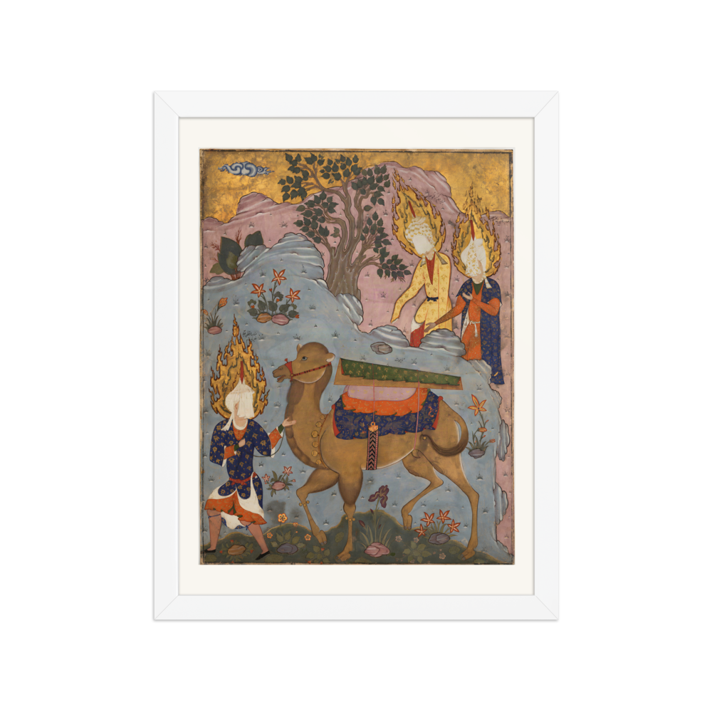 The Coffin of Imam Ali — Falnama, Qazvin | Restored Persian Wall Art — view 3