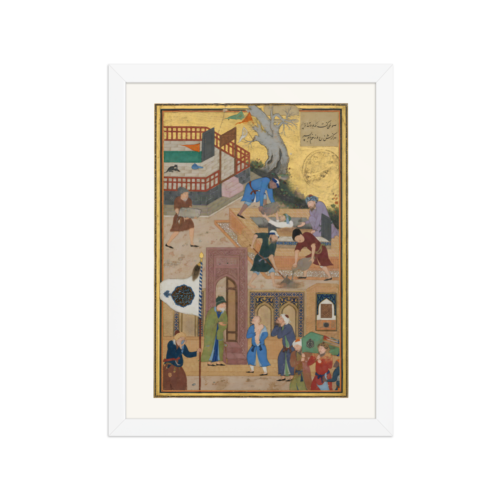 Funeral Procession — Mantiq al-Tayr, Herat | Restored Persian Wall Art — view 3
