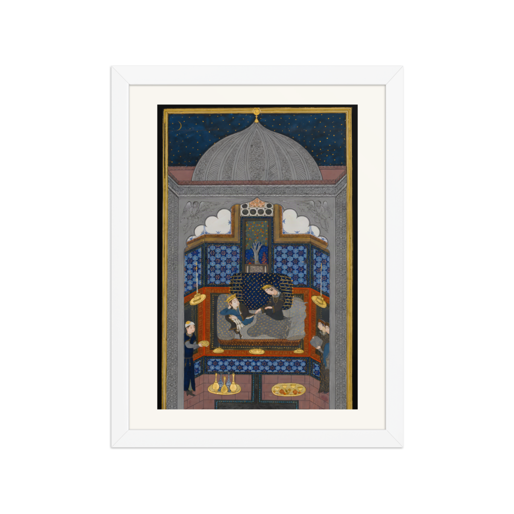 Bahram Gur in the Dark Palace — Khamsa of Nizami, Herat 1430 | Restored Persian Wall Art — view 3