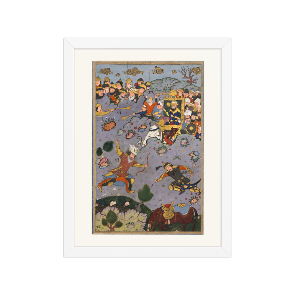 Rustam Shoots Ashkabus — Shiraz Shahnama | Restored Persian Wall Art — view 3