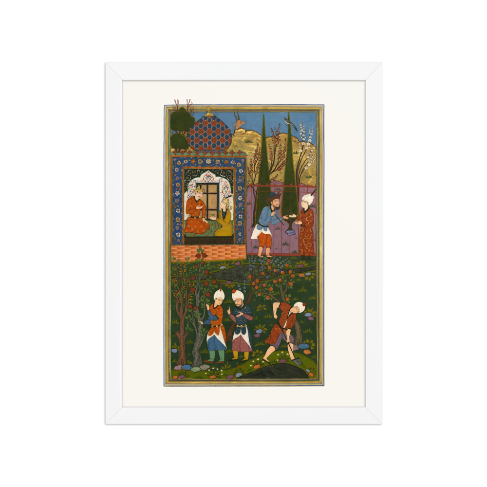 Bahram Gur in the Blue Pavilion — Khamsa of Nizami, 1528 — view 3