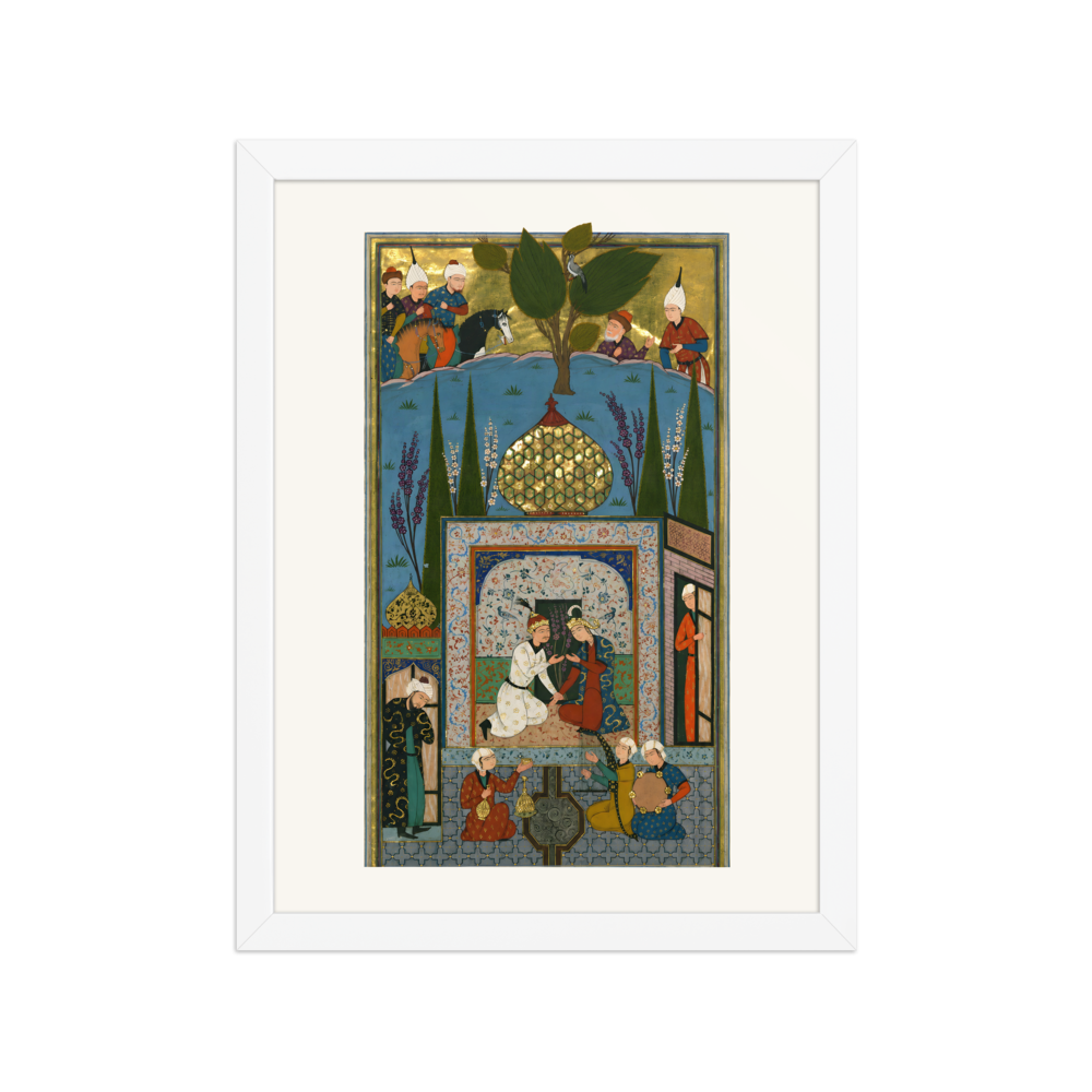 Bahram Gur in the White Pavilion — Khamsa of Nizami, 1528 — view 3
