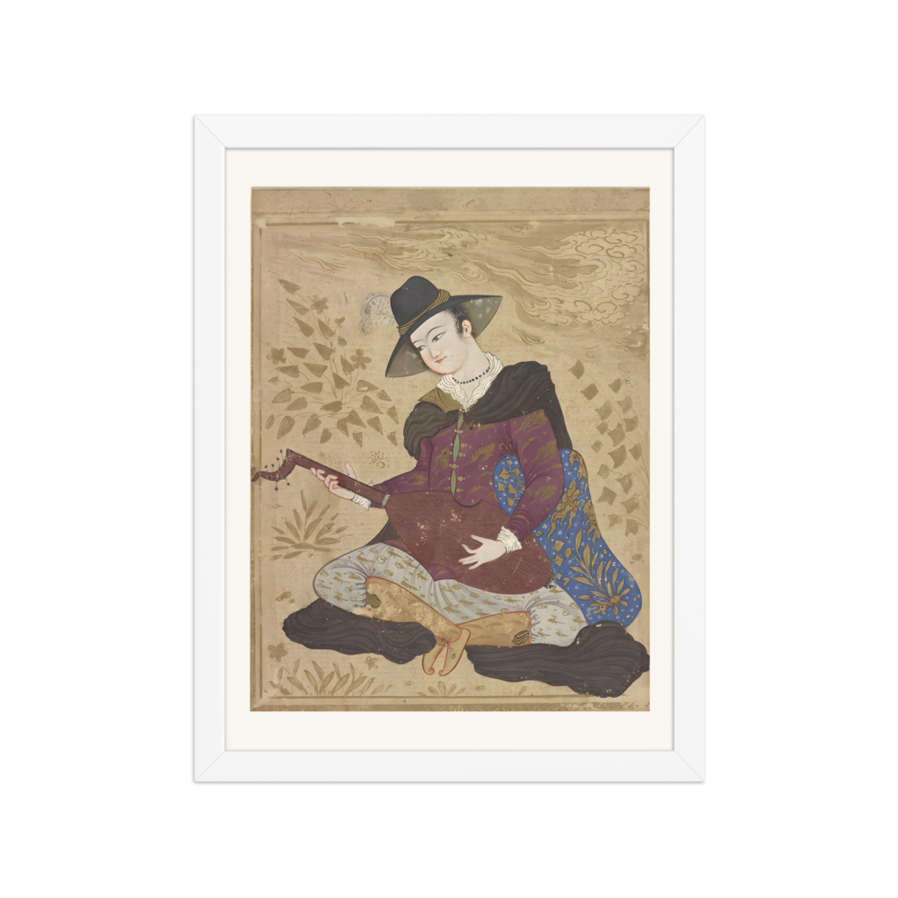 Young Man in European Dress Playing a Lute — view 3