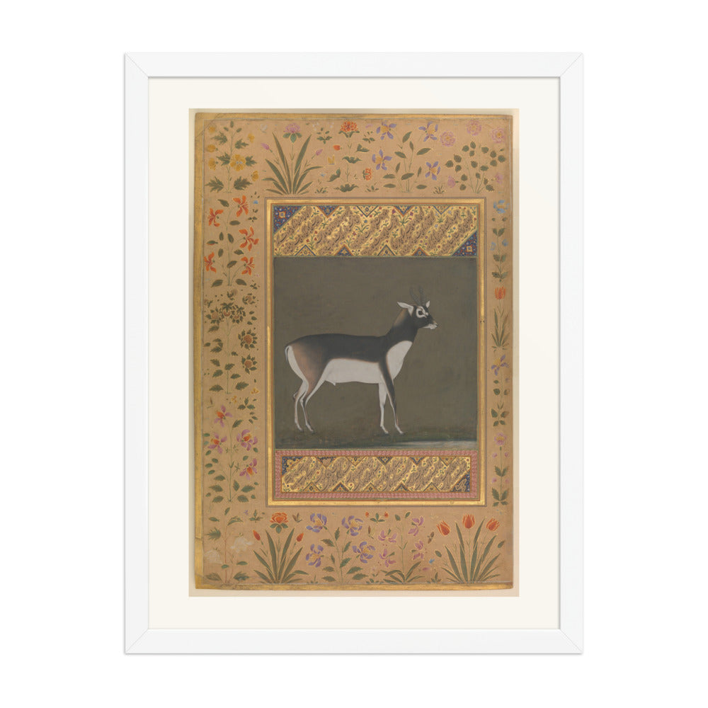 Black Buck — Shah Jahan Album Folio | Restored Mughal Wall Art — view 5