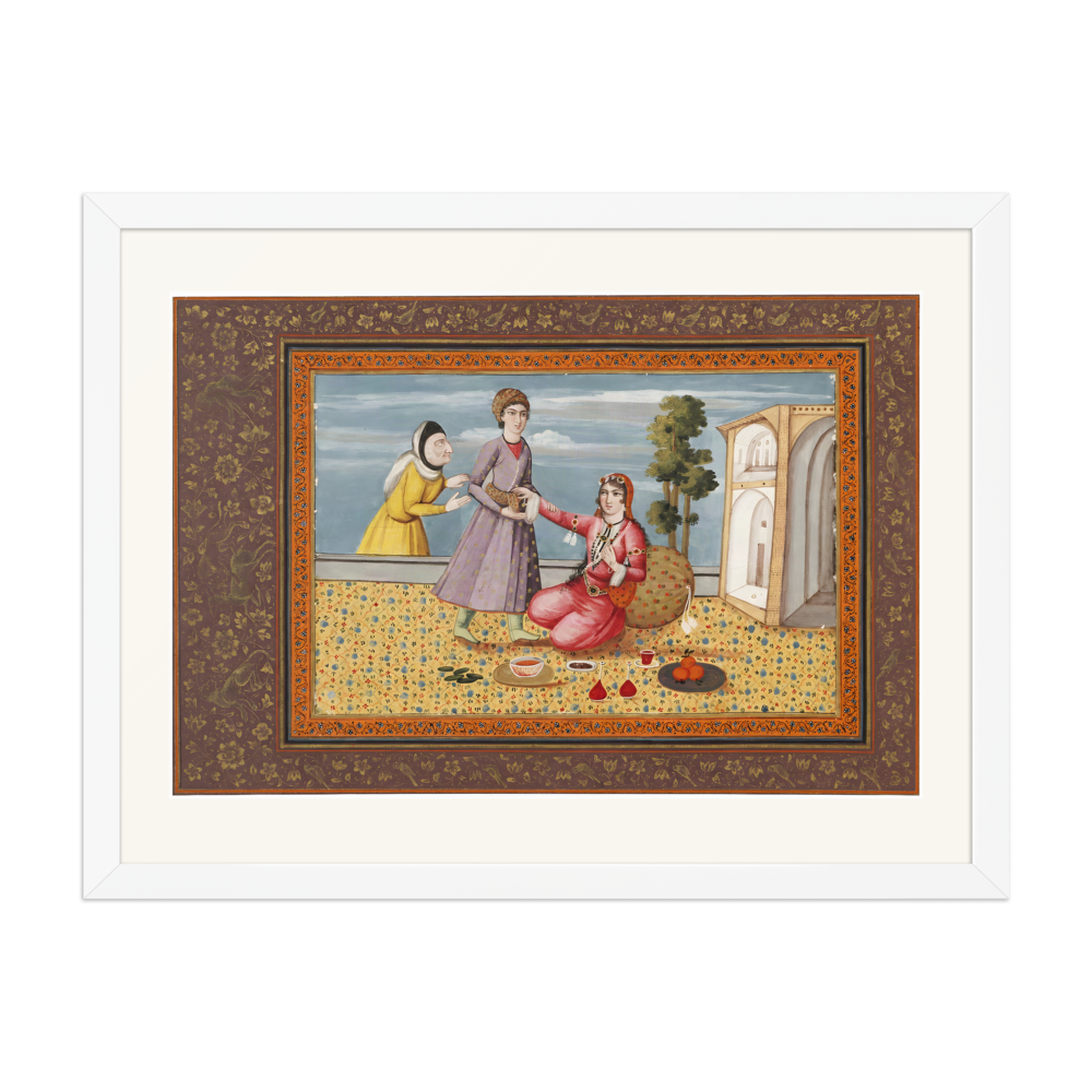 Siyavush in Sudaba's Chamber | Restored Persian Miniature — view 6