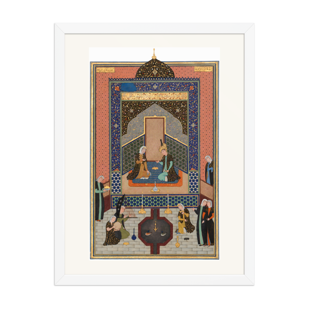 Bahram Gur in the Dark Palace on Saturday — Herat, 1525 | Restored Persian Wall Art — view 6