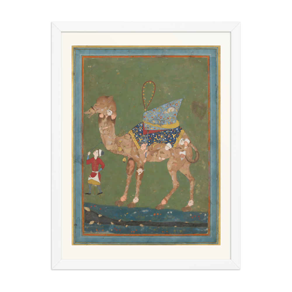 Composite Camel with Attendant — Khurasan | Restored Persian Wall Art — view 6