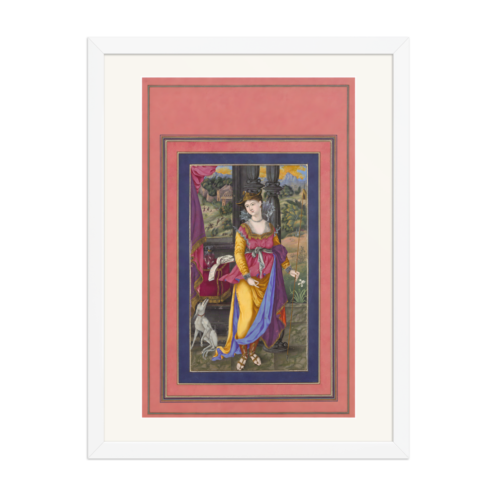 Diana, Goddess of the Hunt — Davis Album | Restored Persian Wall Art — view 6