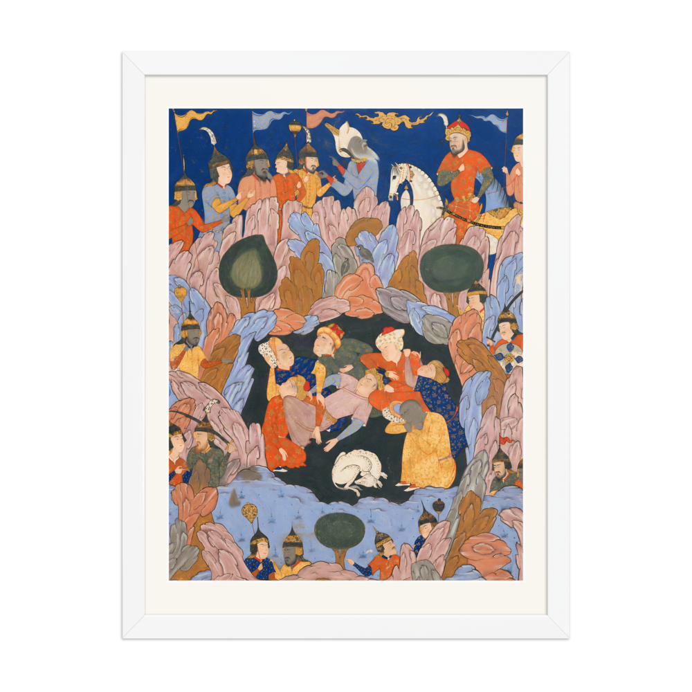The Seven Sleepers of Ephesus — Falnama | Restored Persian Wall Art — view 6