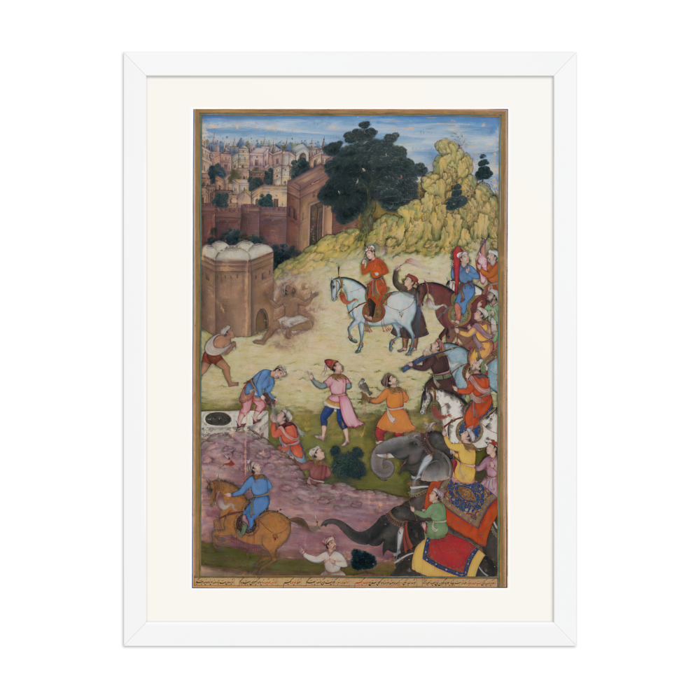 A Bathhouse Keeper Consumed by Passion — Khamsa, 1597 | Restored Persian Wall Art — view 6