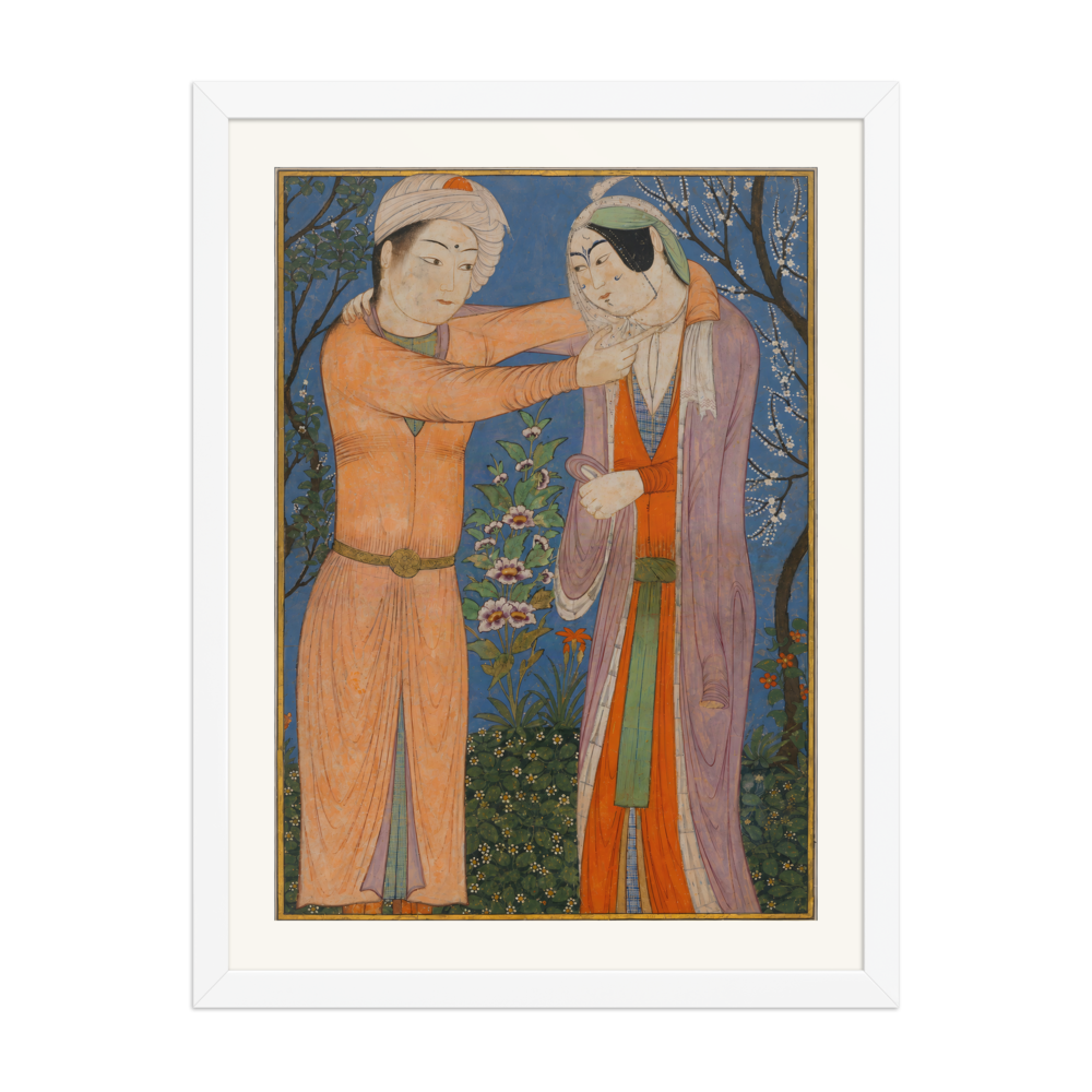 Princely Couple — Tabriz, about 1400 | Restored Persian Wall Art — view 6