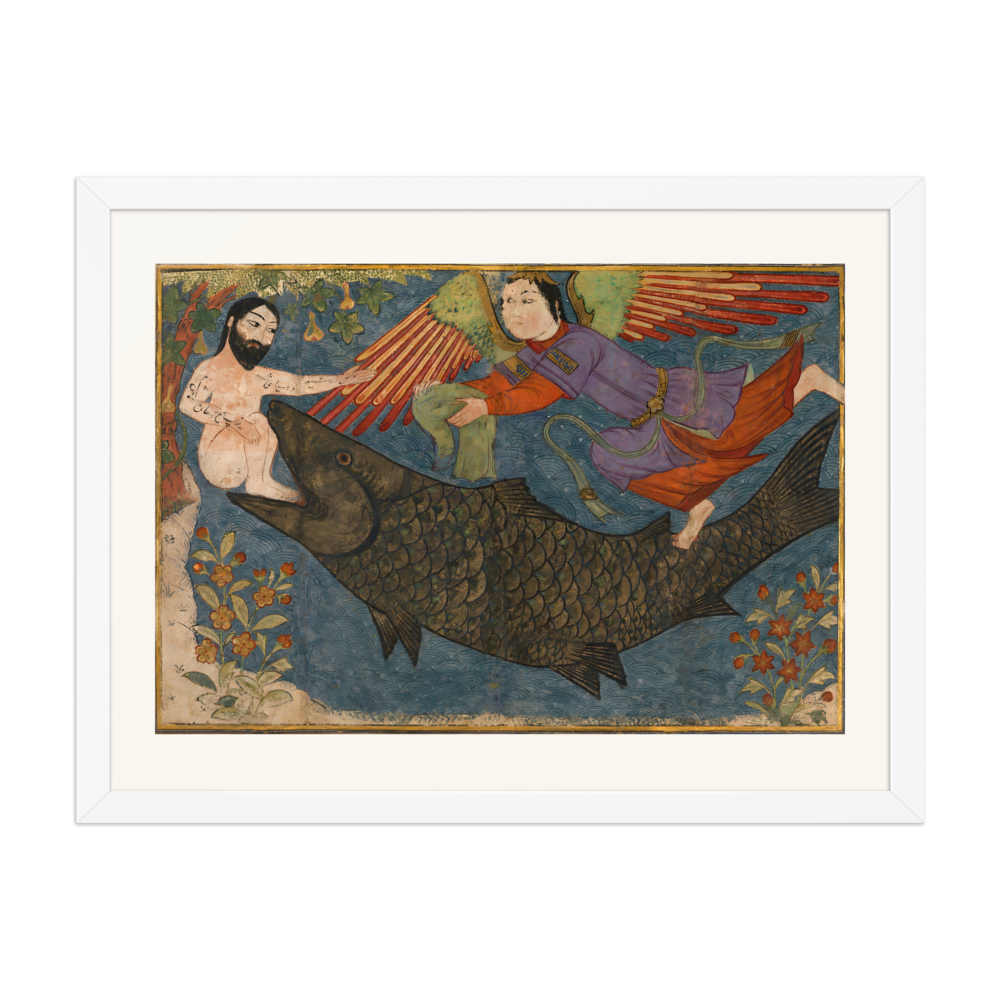 Jonah and the Whale — Ilkhanid Iran, about 1400 | Restored Persian Wall Art — view 6