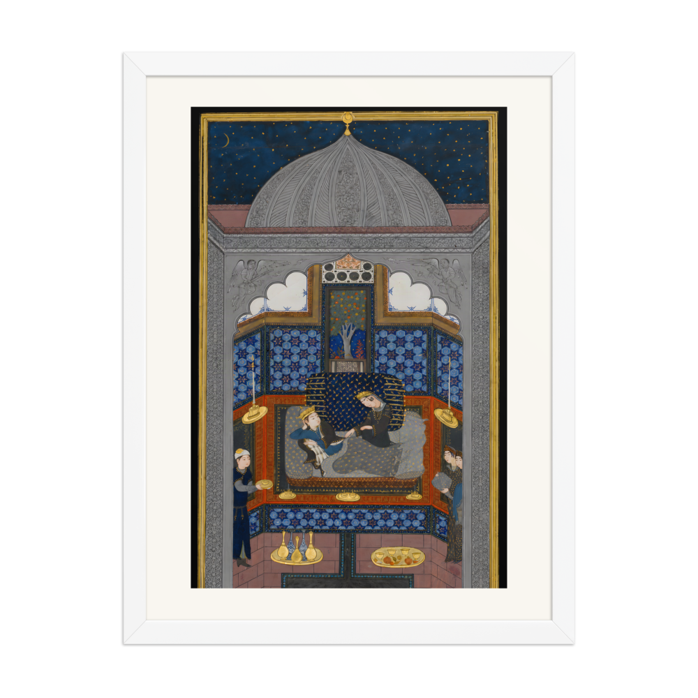 Bahram Gur in the Dark Palace — Khamsa of Nizami, Herat 1430 | Restored Persian Wall Art — view 6