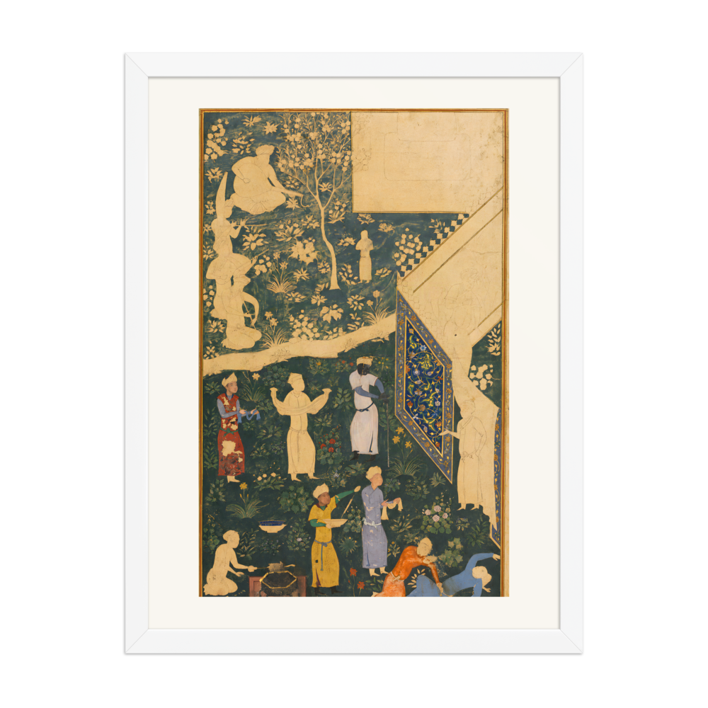 Outside a Royal Encampment — Timurid Herat, about 1485 | Restored Persian Wall Art — view 6