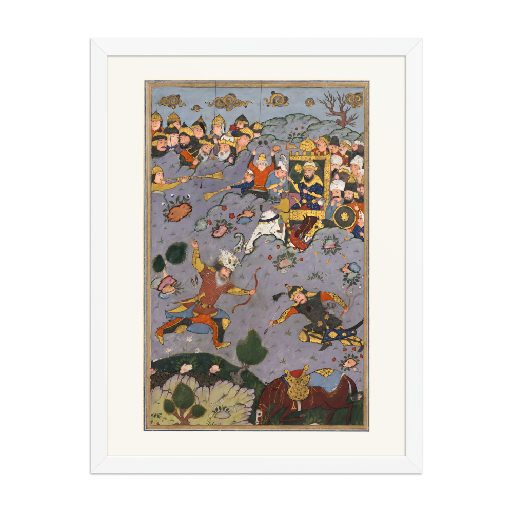 Rustam Shoots Ashkabus — Shiraz Shahnama | Restored Persian Wall Art — view 6