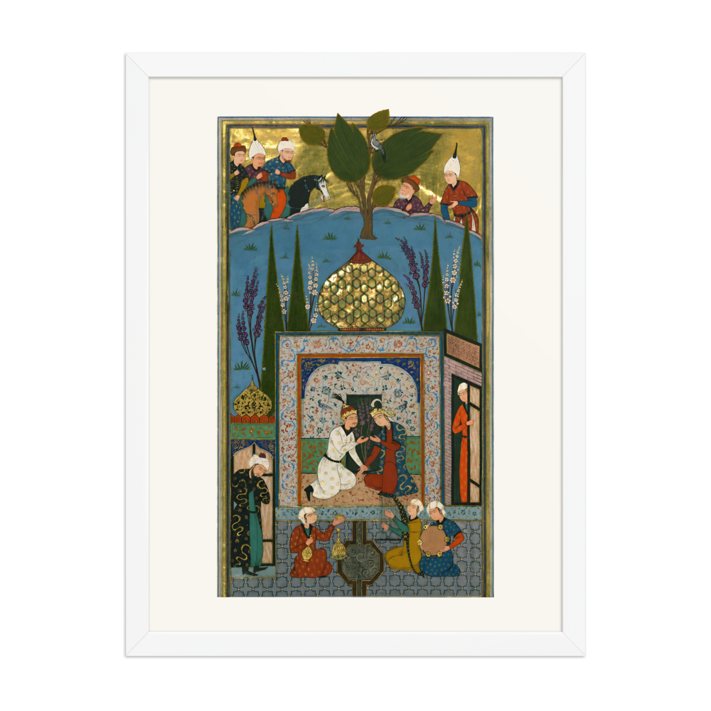 Bahram Gur in the White Pavilion — Khamsa of Nizami, 1528 — view 6