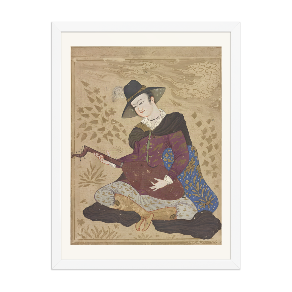 Young Man in European Dress Playing a Lute — view 6