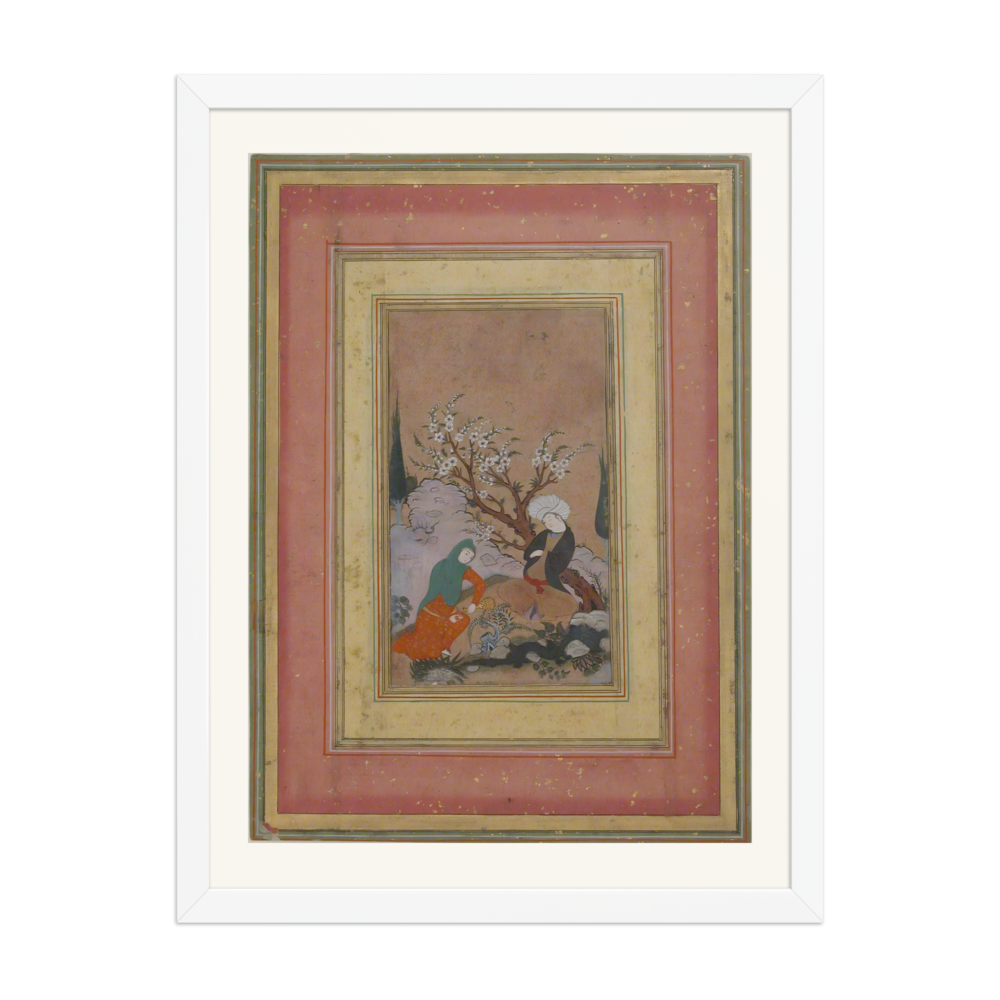 Lovers in a Landscape — Safavid Album Leaf — view 6