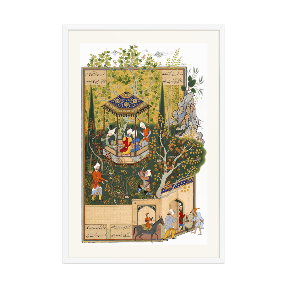 The Townsman Robs the Villager’s Orchard | Restored Persian Miniature — view 10